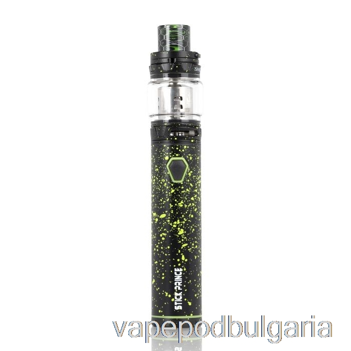 Vape Bulgaria Smok Stick Princ Kit - Pen-style Tfv12 Princ черен със зелен спрей